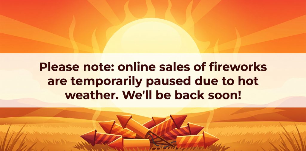 Online sales temporarily suspended due to warm weather